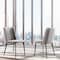 Armen Living Maine Contemporary Dining Chair in Matte Black Finish and Gray Fabric, PK2 LCMNSIGR - alternate 4